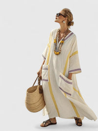 Kyvanna | Elegant Maxi Dress Beige Yellow