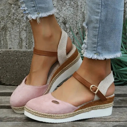 Zara | Rope Orthopedic High Heels Cream White