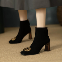 Evie - Elegant Velvet Boots