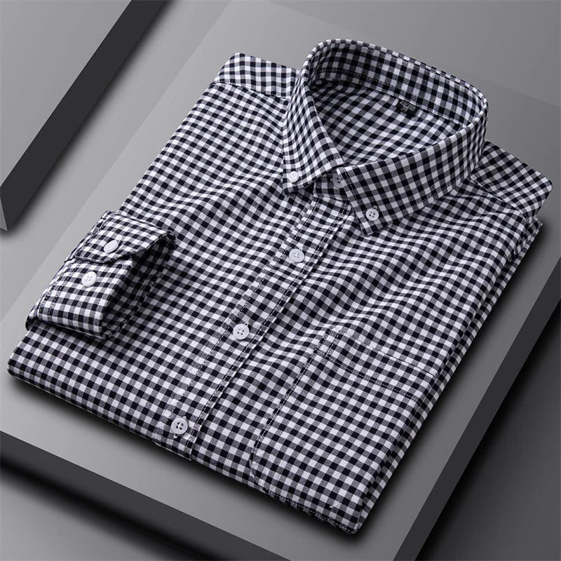 Adrian | Classic Oxford Button-Up Black