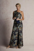 One-Shoulder Brocade Sheath Dress
