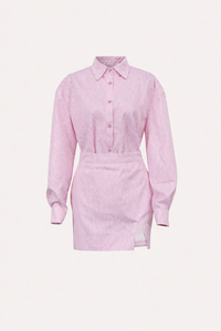 Ximena Striped Shirt and Skirt Set