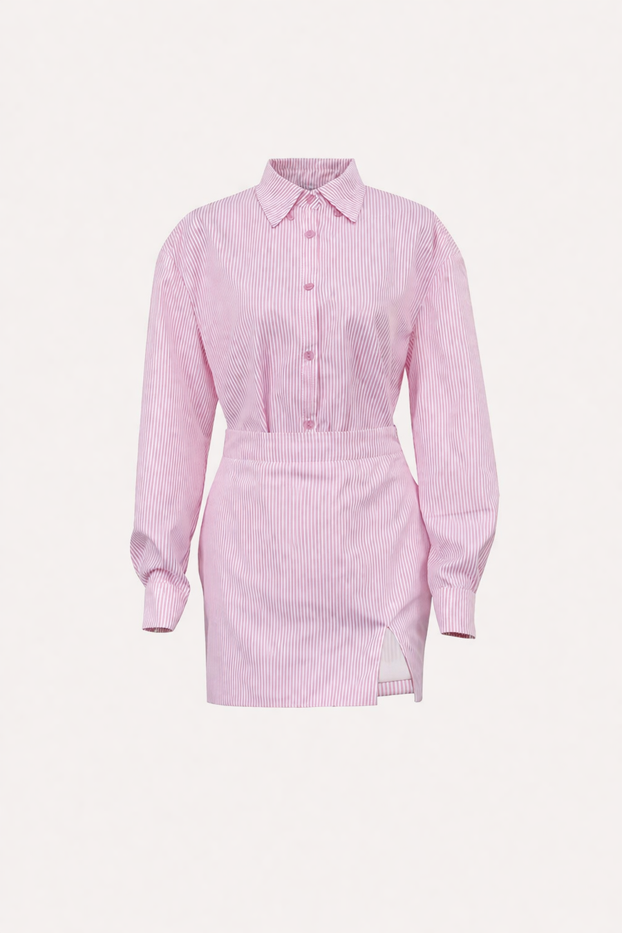 Ximena Striped Shirt and Skirt Set