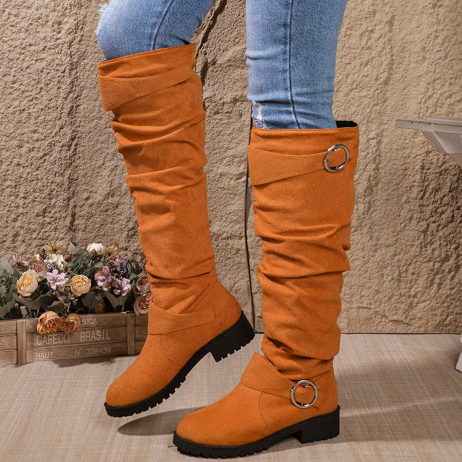 Alicia | Knee High Boots Orange