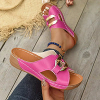 Lina | Orthopedic Wedge Heel Sandals Pink