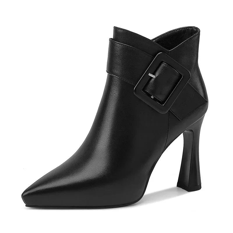 Aveline – Vegan Leather Buckle Boots