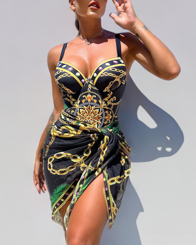 Winslet - One-Piece Swimsuit with Matching Beach Skirt