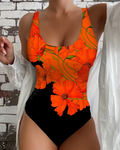 Rhoswen - Elegant One-Piece Swimsuit with Floral Print
