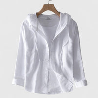 Demi | Elegant Hooded Blouse White