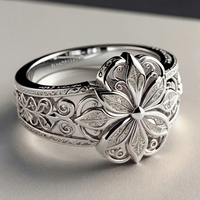 Flower Zirconia Exotic Gold Ring