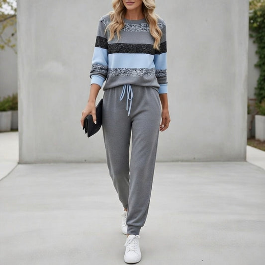 Zaria – Striped Lounge Set