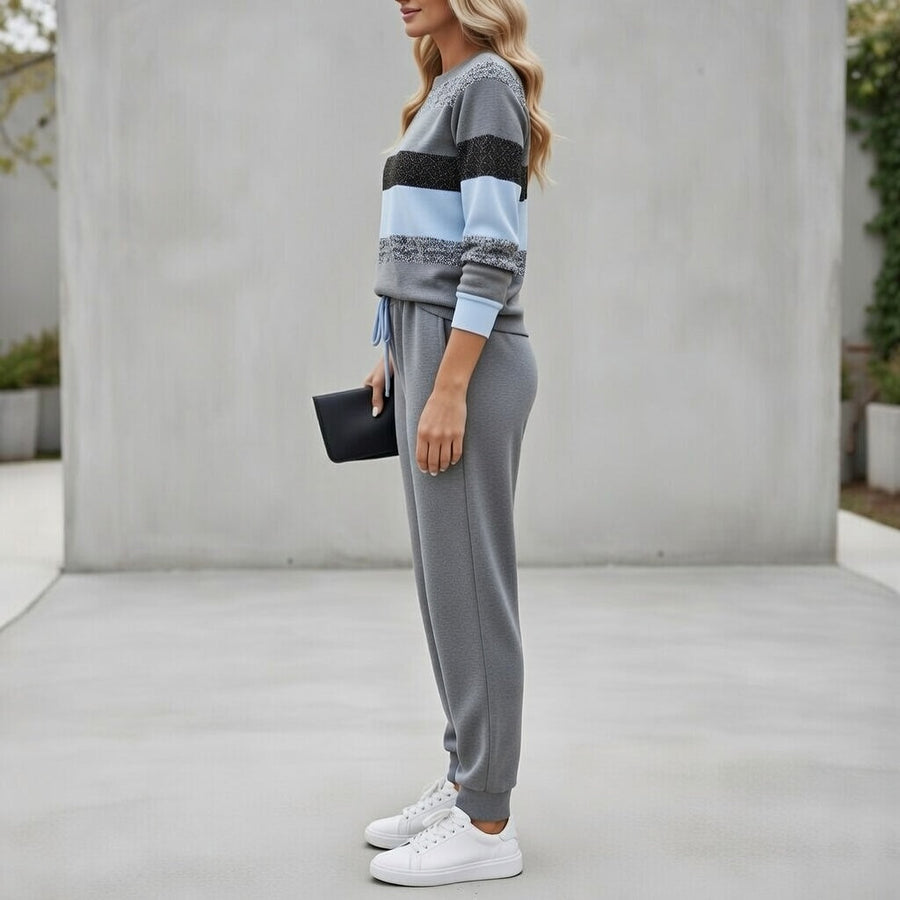 Zaria – Striped Lounge Set