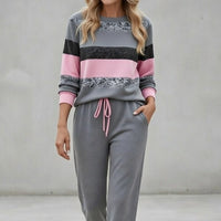 Zaria – Striped Lounge Set