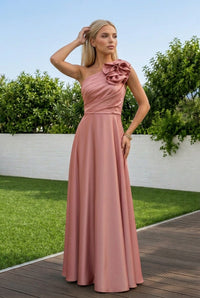Jasmine - One-Shoulder Rose Gown