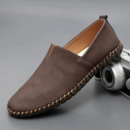 Lennox - Premium Leather Loafers – Dark Brown