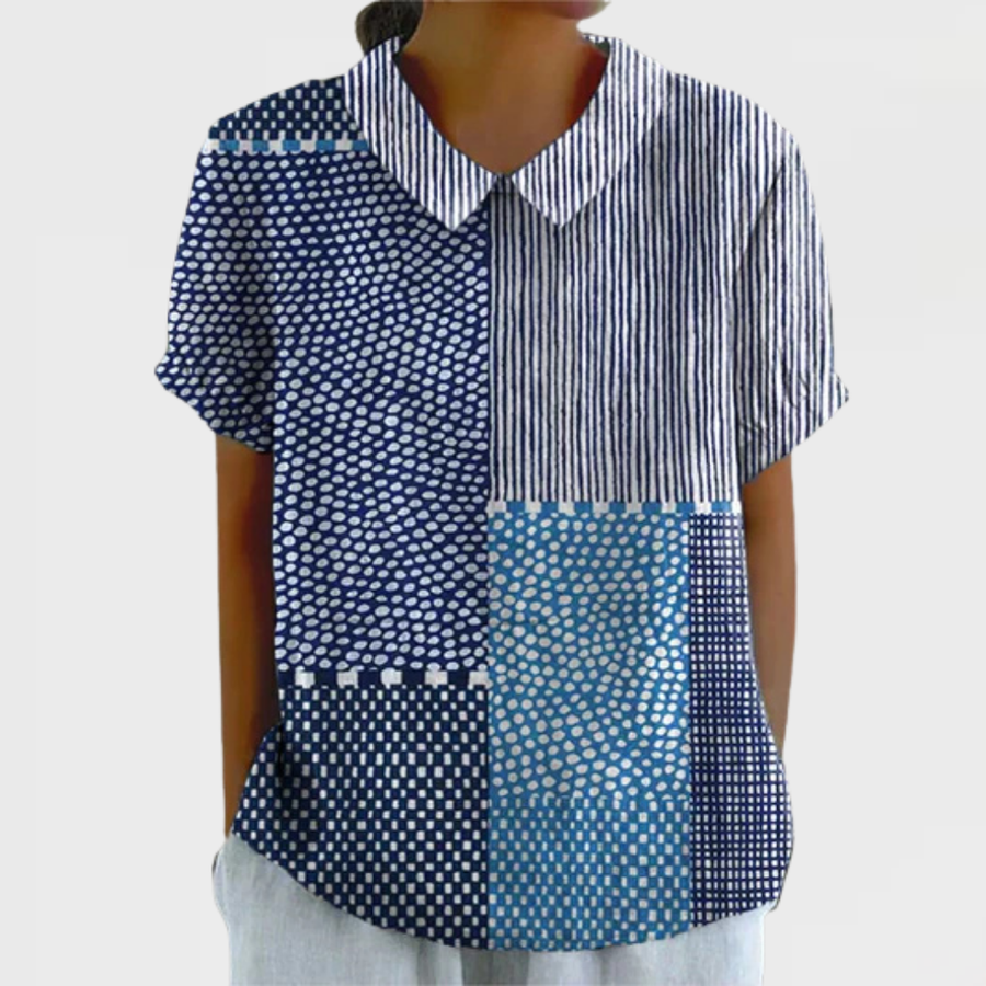 Celia - Patchwork Print Shirt