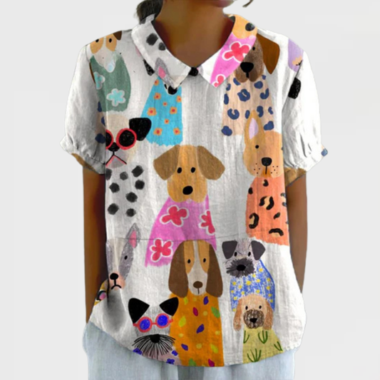 Pippa - Dog Print Shirt