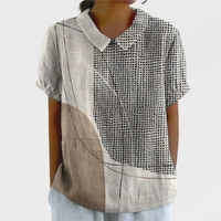 Lana - Shirt with Abstract Dots and Lines