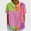 Tess - Colorful Patchwork Shirt
