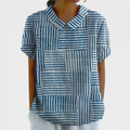 Gia - Striped Patchwork Shirt