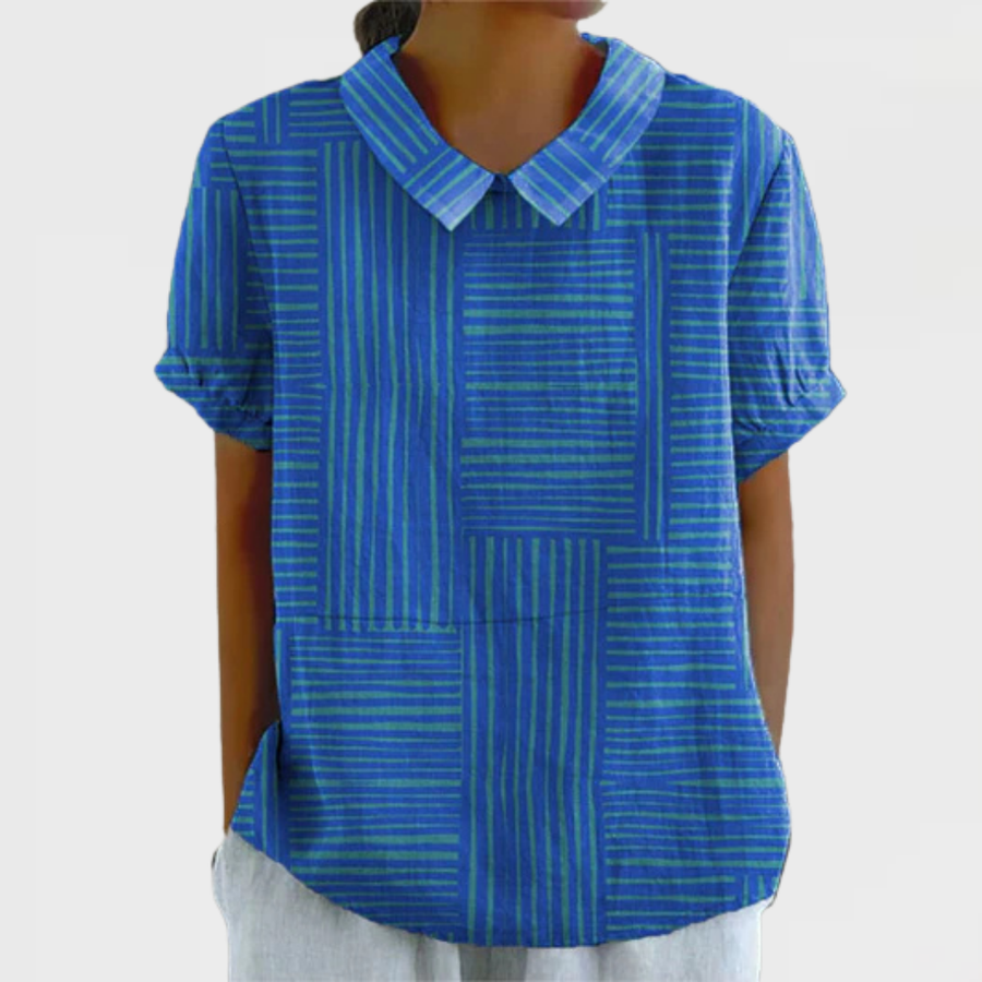 Liv - Striped Geometric Shirt