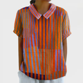 Rose - Geometric Striped Shirt