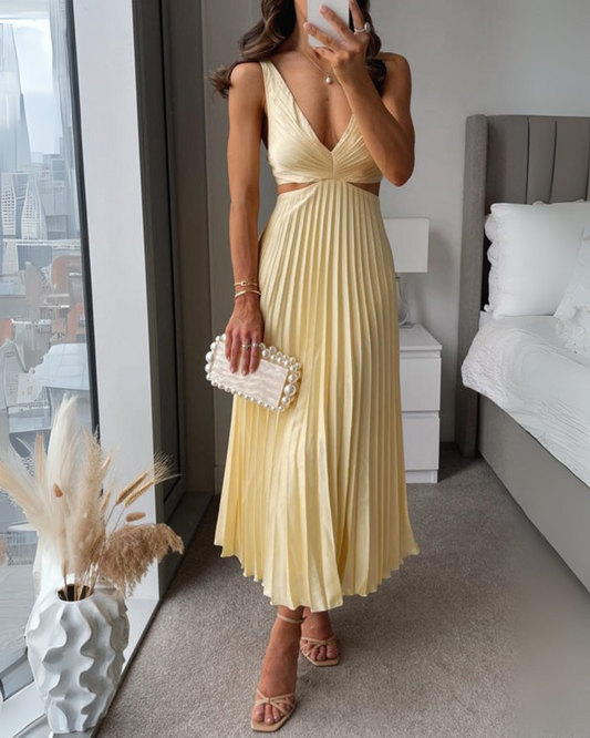 Elizabeth - Radiant Twist Dress – Yellow
