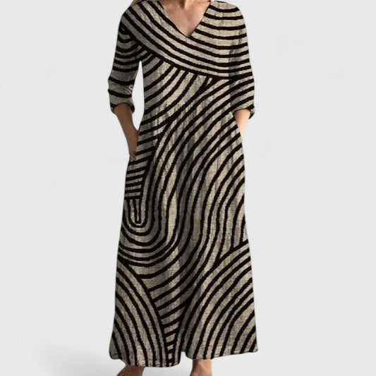 Felymarose | Comfortable Dress Gold - Black