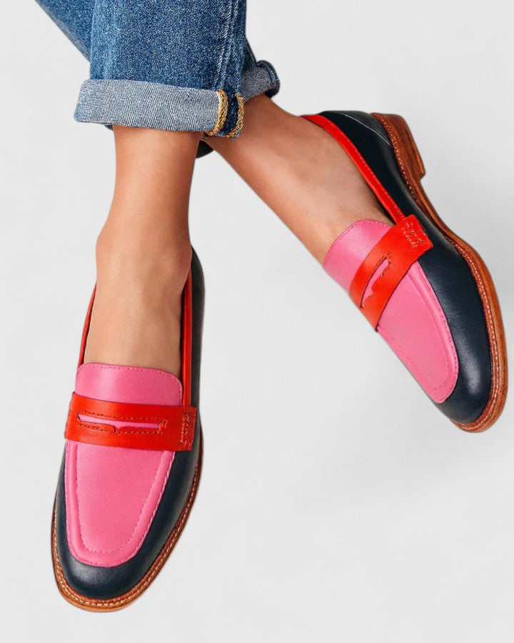 Aemie - Elegant Loafers with Ankle Strap