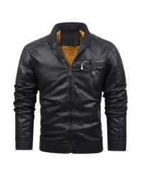 Dante - Retro Fleece Lined Leather Jacket