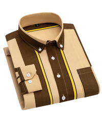 Simon | Stylish Cotton Shirt Brown