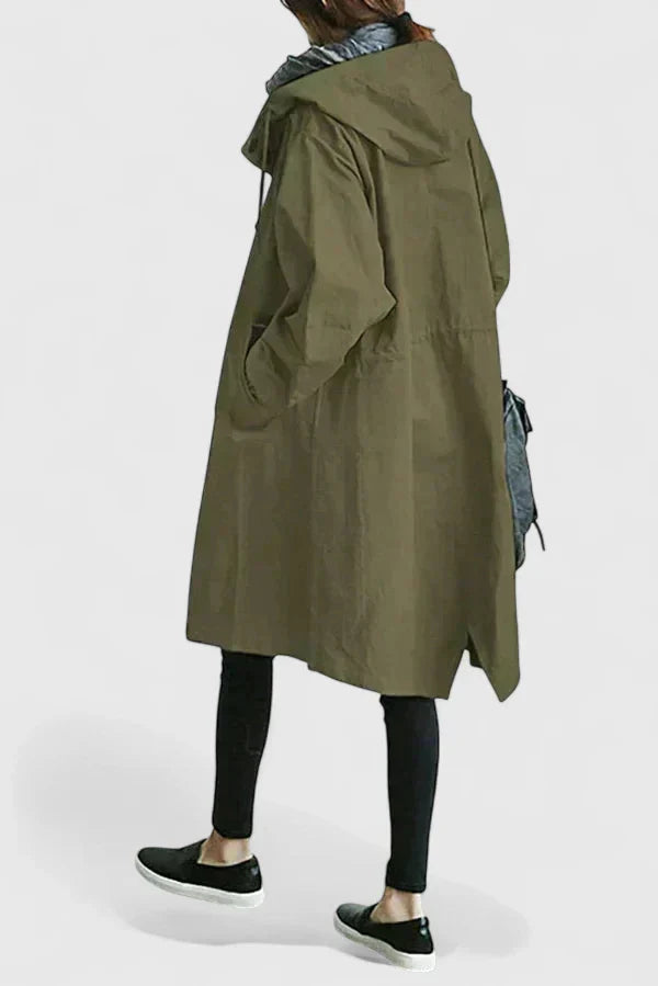 Iva | Comfortable Coat Army Green