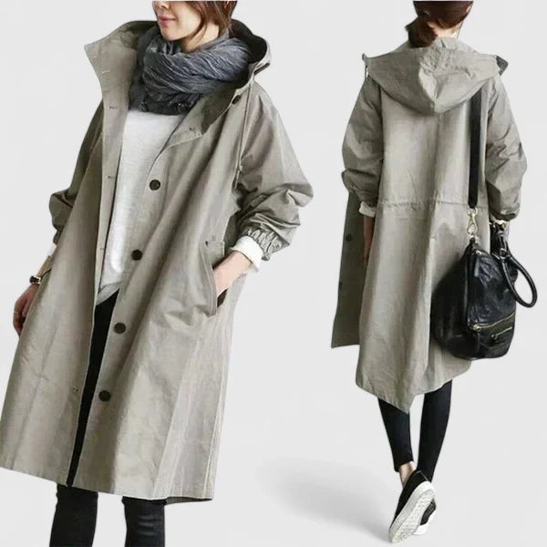 Iva | Comfortable Coat Light Gray