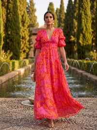 Tansy – Flowing V-Neck Maxi Dress