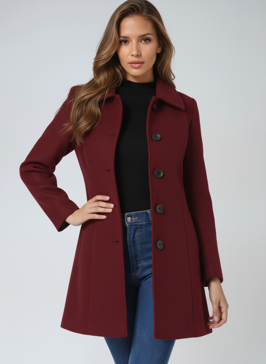Maeve – Single-Breasted Winter Trench Coat