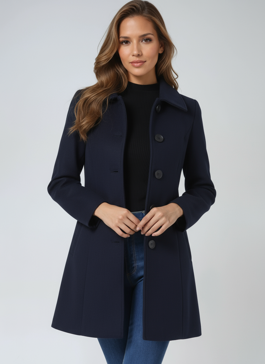 Maeve – Single-Breasted Winter Trench Coat