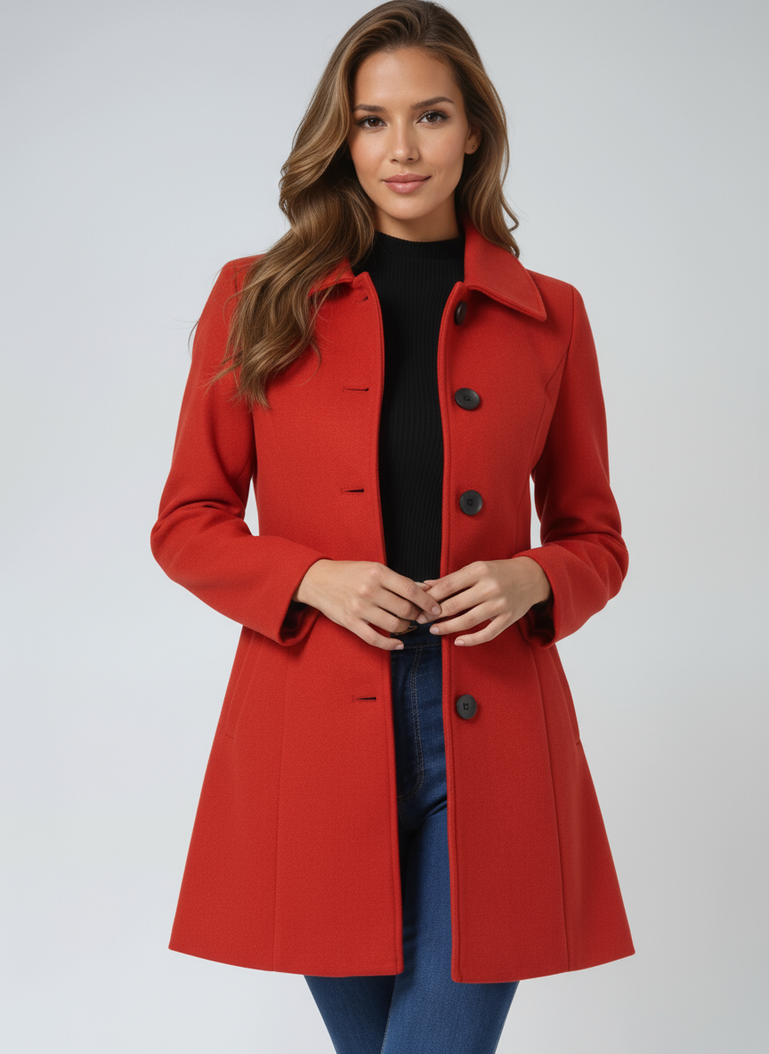 Maeve – Single-Breasted Winter Trench Coat