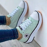 Imani – Platform Canvas Sneakers with Structured Sole