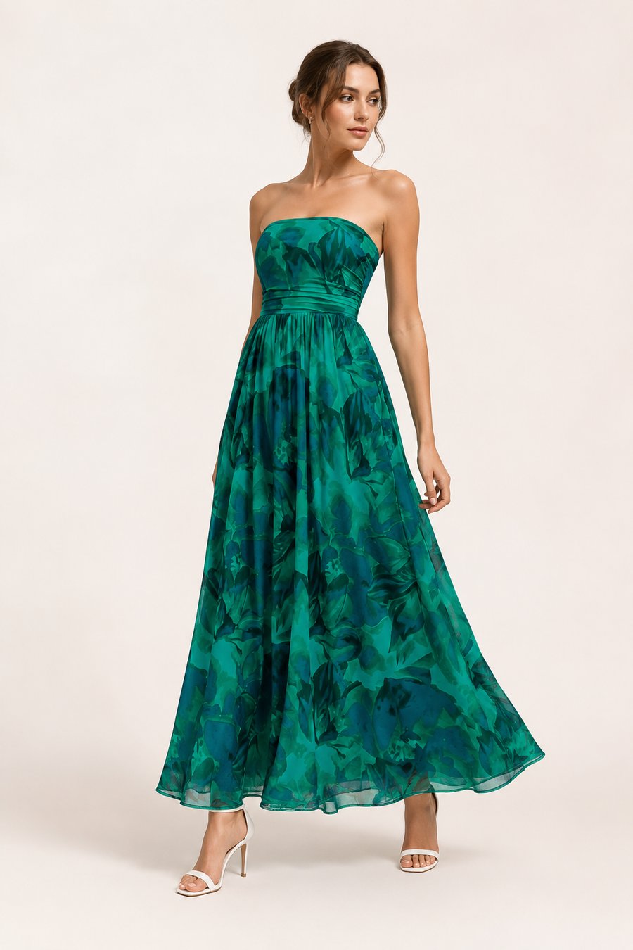 Elfriede Vintage Floral Maxi Dress