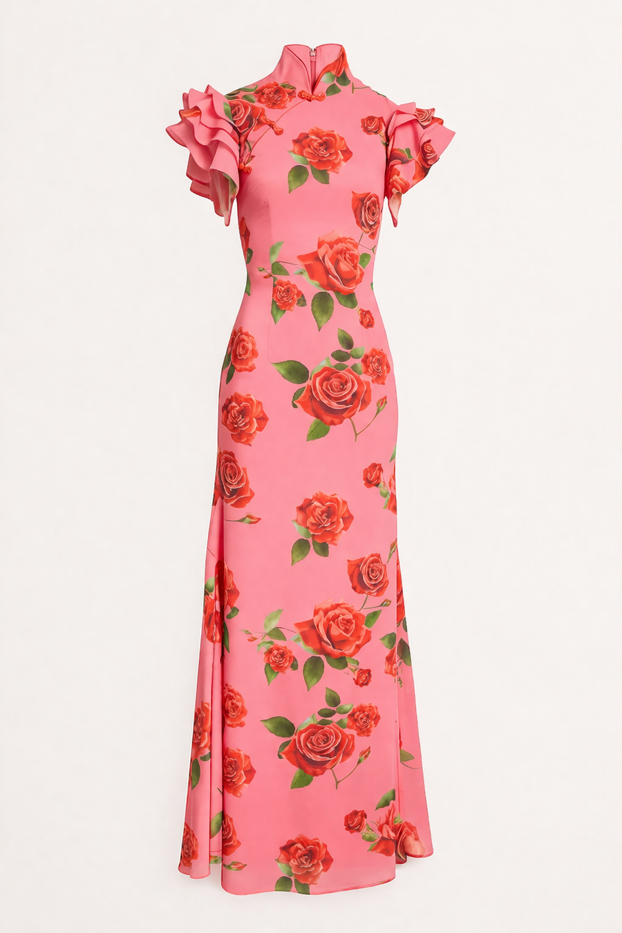 Georgina Floral High-Neck Maxi Dress