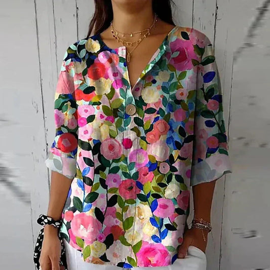 Zafira - Lightweight Floral Blouse