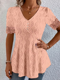 Wisteria – Printed V-Neck Summer Top