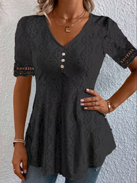 Wisteria – Printed V-Neck Summer Top
