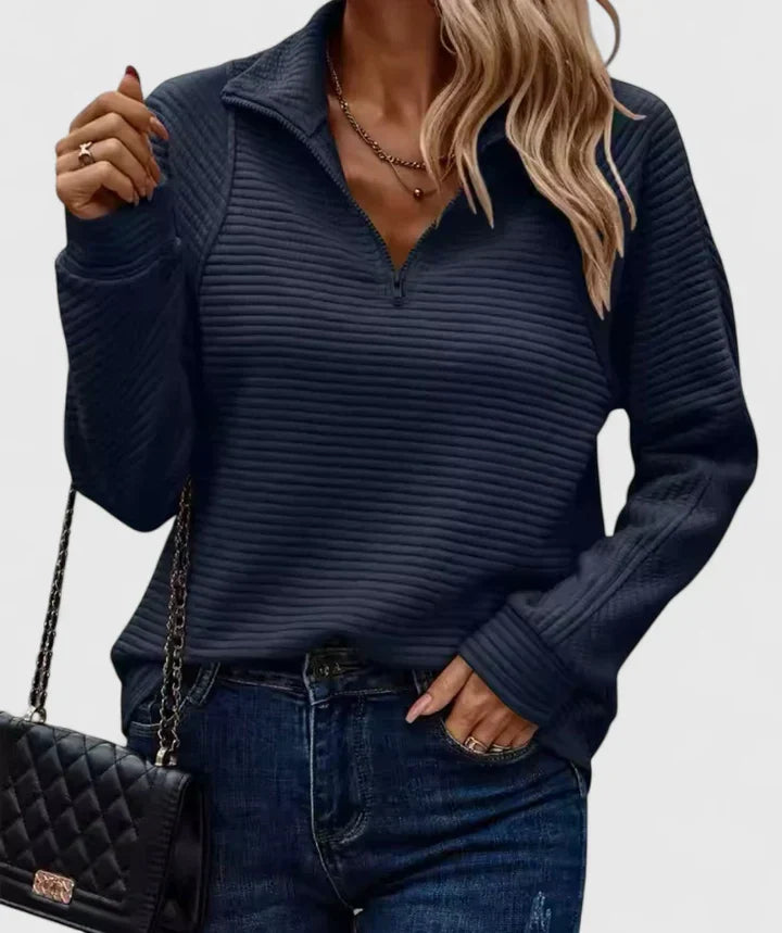 Korynne | Sophisticated Sweater Dark Blue