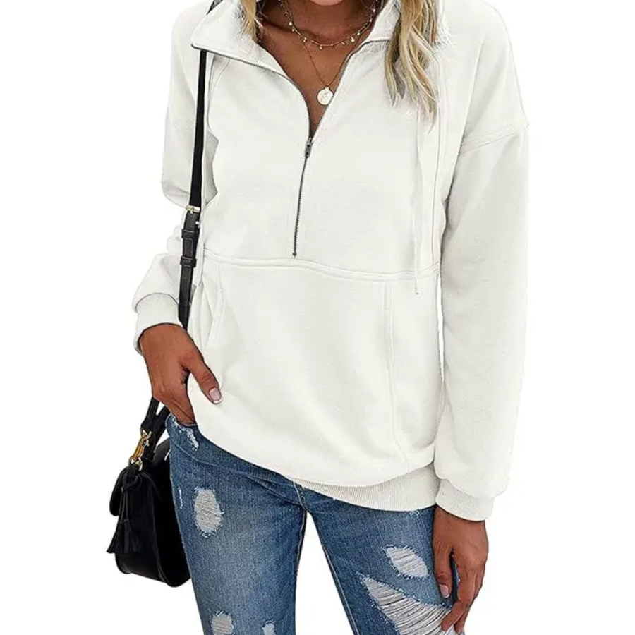 Winona - Relaxed Half Zip Fleece Sweatshirt