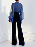 Megan – Elegant Blue Mesh Jumpsuit