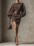 Carys – Short Mesh Dress with Structured Belt
