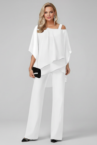 Chloe | Womens Off-Shoulder Flowing Wide-Leg Jumpsuit White