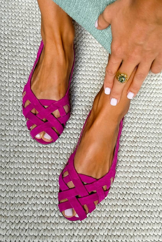 Renata – Woven Open-Toe Cross-Strap Sandals