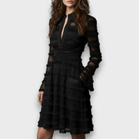 Tallulah – Midi Dress with Sheer Fringe